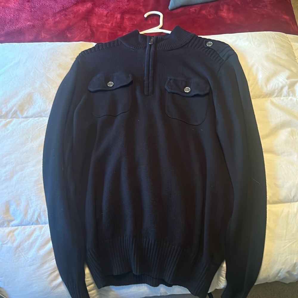 Black turtle neck sweater